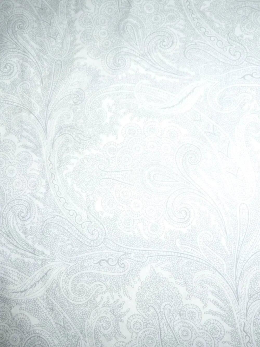 Lauren Ralph Lauren Home King Fitted Sheet 100% Cotton Gray/White Paisley